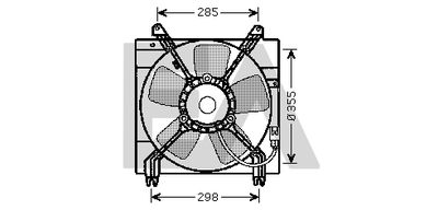 EACLIMA 33V20009 Вентилятор системы охлаждения двигателя  для CHEVROLET REZZO (Шевроле Реззо)