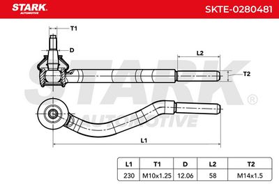 накрайник на напречна кормилна щанга STARK SKTE-0280481