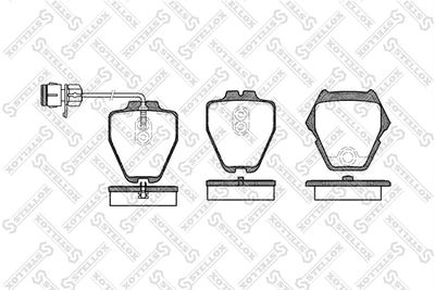 Комплект тормозных колодок, дисковый тормоз STELLOX 763 012B-SX для AUDI A8
