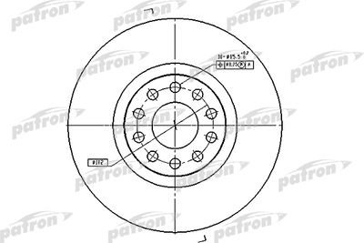 Тормозной диск PATRON PBD7728 для AUDI A8