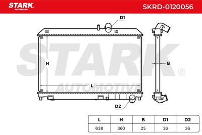 радиатор, охлаждане на двигателя STARK SKRD-0120056