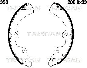 TRISCAN 8100 50353 Ремкомплект барабанных колодок  для MAZDA 323 I Station Wagon (FA) 1.5