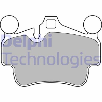 Комплект тормозных колодок, дисковый тормоз DELPHI LP2236 для PORSCHE CAYMAN