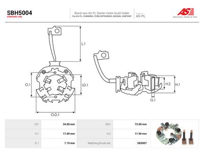 Børsteholder, starter AS-PL SBH5004