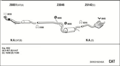 SISTEM DE ESAPAMENT WALKER SKK018246A