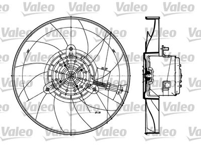 Вентилятор, охлаждение двигателя VALEO 698360 для SEAT CORDOBA