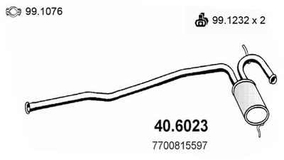 Tłumik środkowy ASSO 40.6023