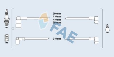 комплект запалителеи кабели FAE 85470