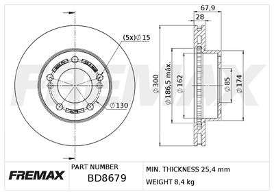 FREMAX BD-8679 Тормозной диск 