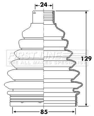 Bellow, drive shaft FIRST LINE FCB6246