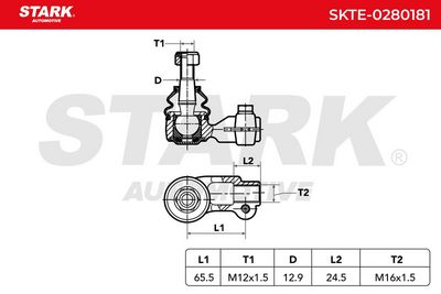накрайник на напречна кормилна щанга STARK SKTE-0280181