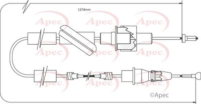 Cable Pull, clutch control APEC CAB5003