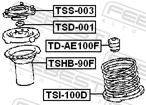 Rubber Buffer, suspension TD-AE100F