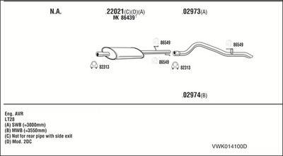 SISTEM DE ESAPAMENT WALKER VWK014100D