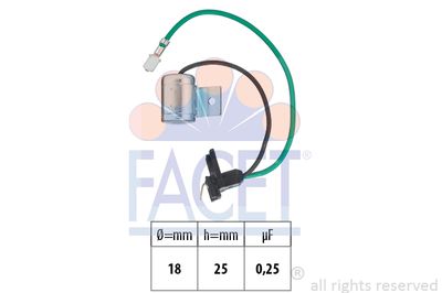 Конденсатор, система зажигания FACET 0.0628 для SEAT TERRA