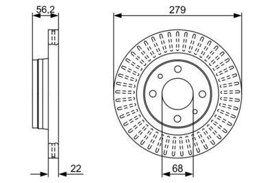 Тормозной диск BOSCH 0 986 479 V45 для BRILLIANCE M2