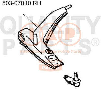 Рычаг независимой подвески колеса, подвеска колеса IAP QUALITY PARTS 503-07010 для HYUNDAI PONY