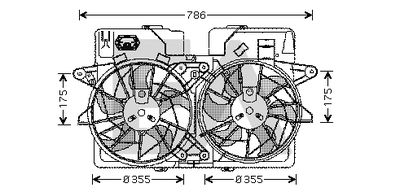 EACLIMA 33V52031 Вентилятор системы охлаждения двигателя  для MAZDA TRIBUTE (Мазда Трибуте)