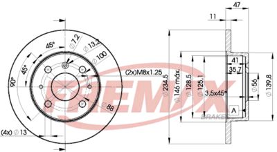 Тормозной диск FREMAX BD-7722 для LIFAN 320