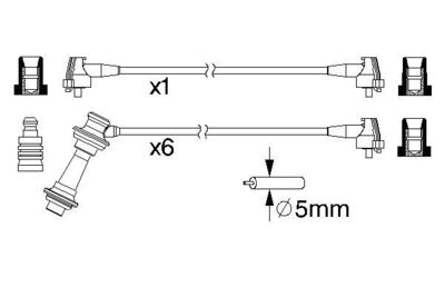 Комплект проводов зажигания BOSCH 0 986 357 199 для LEXUS GS