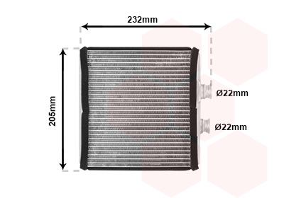 VAN WEZEL Kachelradiateur, interieurverwarming (30006472)