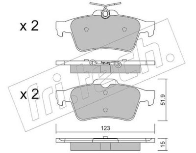 Sada brzdových destiček, kotoučová brzda fri.tech. 346.3