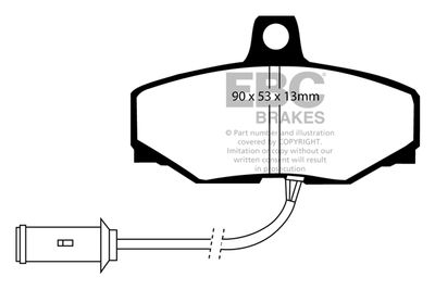 Комплект тормозных колодок, дисковый тормоз EBC Brakes DP757 для JAGUAR XJ