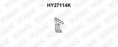 Катализатор коллектора VENEPORTE HY27114K для HYUNDAI MATRIX