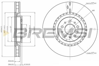BREMSI CD7183V Тормозные диски  для ALFA ROMEO 156 Sportwagon (932_) 1.9 JTD 16V Q4 (932BXN20)