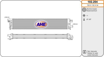 AHE 102.204 Радиатор охлаждения двигателя  для AUDI A5 (Ауди А5)