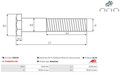 SET REPARATIE POMPA VACUUM (SISTE FRANA) AS-PL P2012S 1