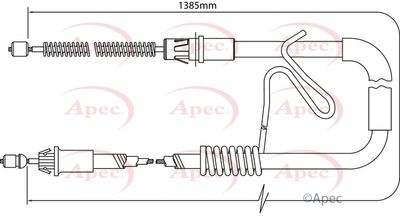 Cable Pull, parking brake APEC CAB1186