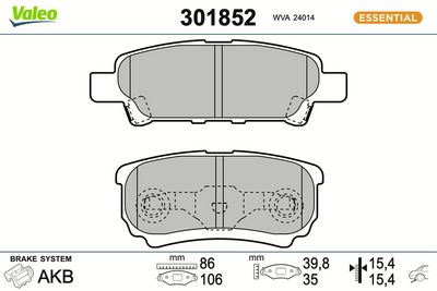 BREMSBELAGSATZ SCHEIBENBREMSE