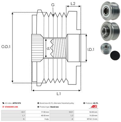 SISTEM ROATA LIBERA GENERATOR AS-PL AFP6137S 3
