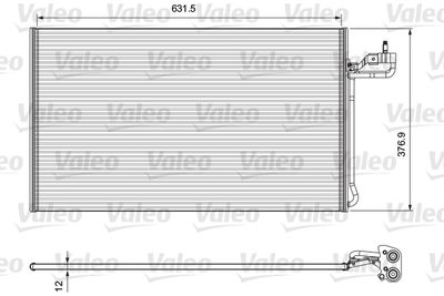 VALEO 814322 Радіатор кондиціонера для VOLVO (Вольво)
