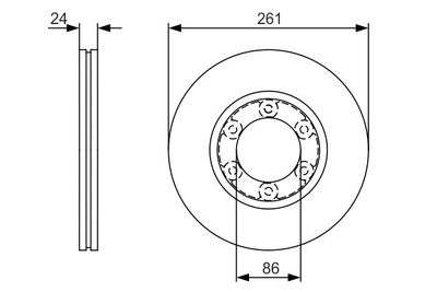 BOSCH 0 986 479 R16 Тормозной диск 