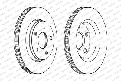 BREMSSCHEIBE FERODO DDF2098C 1