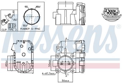 DROSSELKLAPPENSTUTZEN NISSENS 955075 6