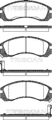 Комплект тормозных колодок, дисковый тормоз TRISCAN 8110 42002 для PEUGEOT 4007