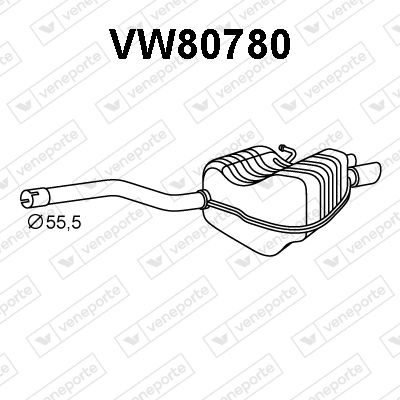 Глушитель выхлопных газов конечный VENEPORTE VW80780 для VW JETTA