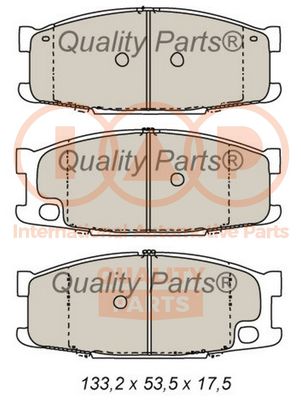 Комплект тормозных колодок, дисковый тормоз IAP QUALITY PARTS 704-12100 для DAF 55