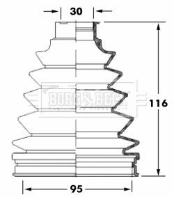 Bellow, drive shaft Borg & Beck BCB6051