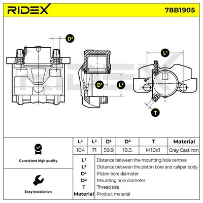 спирачен апарат RIDEX