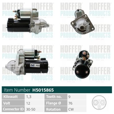 HOFFER H5015865 Стартер  для BMW (Бмв)