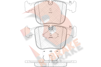 Комплект тормозных колодок, дисковый тормоз R BRAKE RB1628 для MASERATI QUATTROPORTE