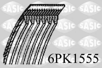 SASIC 6PK1555 Ремінь генератора 