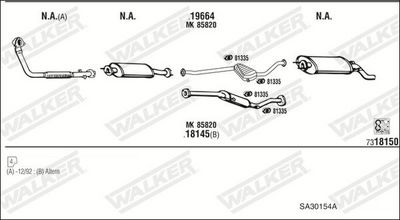 Изпускателна система WALKER SA30154A