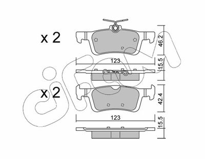 Brake Pad Set, disc brake 822-986-0