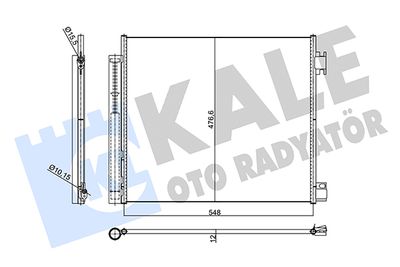 KALE OTO RADYATÖR 356110 Радиатор кондиционера  для RENAULT KADJAR (Рено Kаджар)