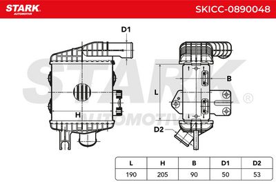 интеркулер (охладител за въздуха на турбината) STARK SKICC-0890048